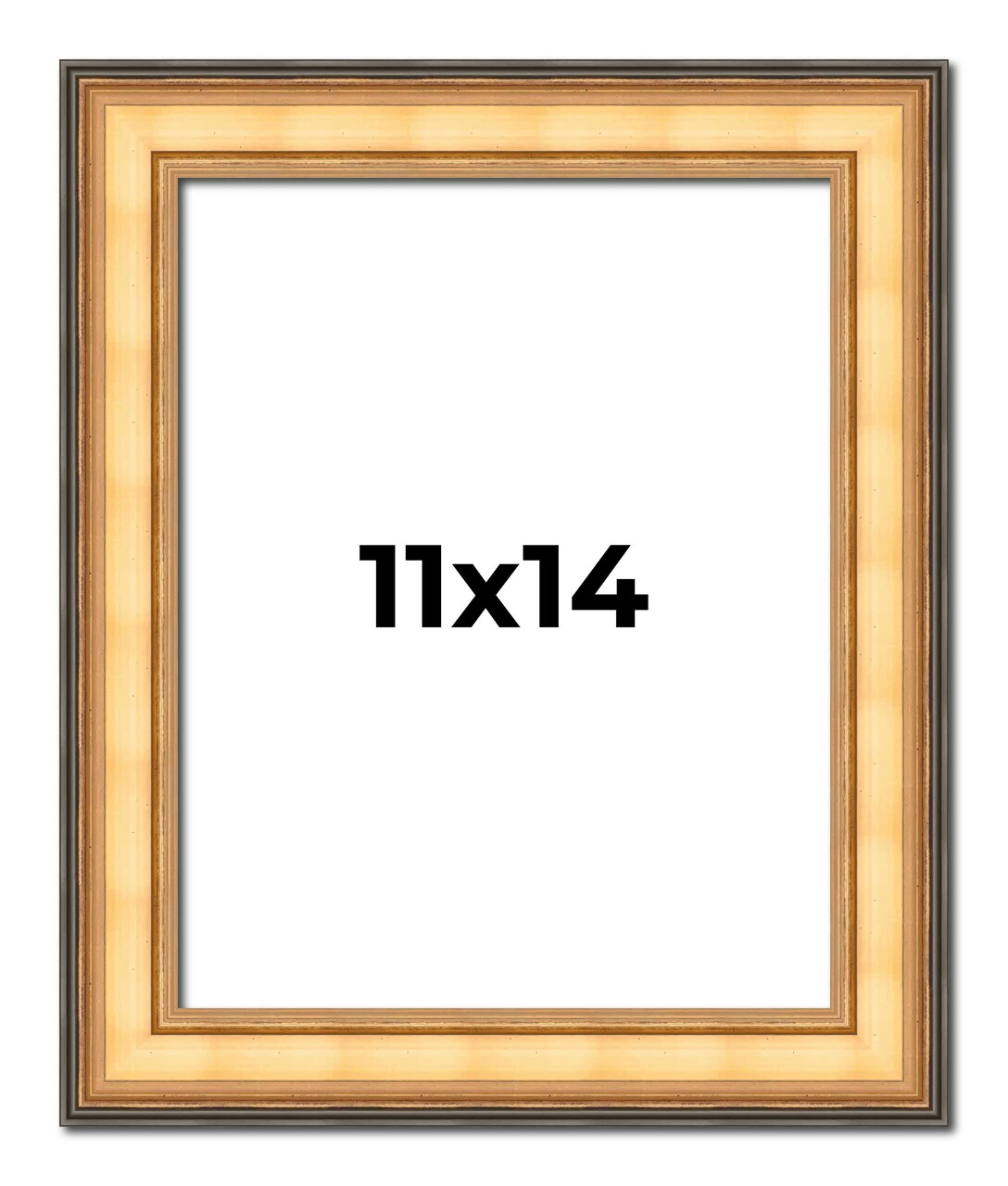 Photo Size Traditional Gold Picture Frame - UV Acrylic, Foam Board Backing, Hanging Hardware